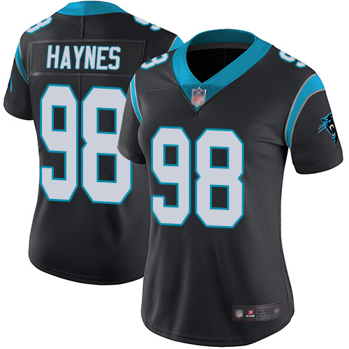 Carolina Panthers Limited Black Women Marquis Haynes Home Jersey NFL Football #98 Vapor Untouchable